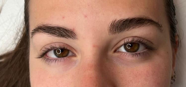 Laminazione ciglia e sopracciglia prima